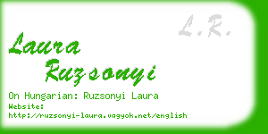 laura ruzsonyi business card